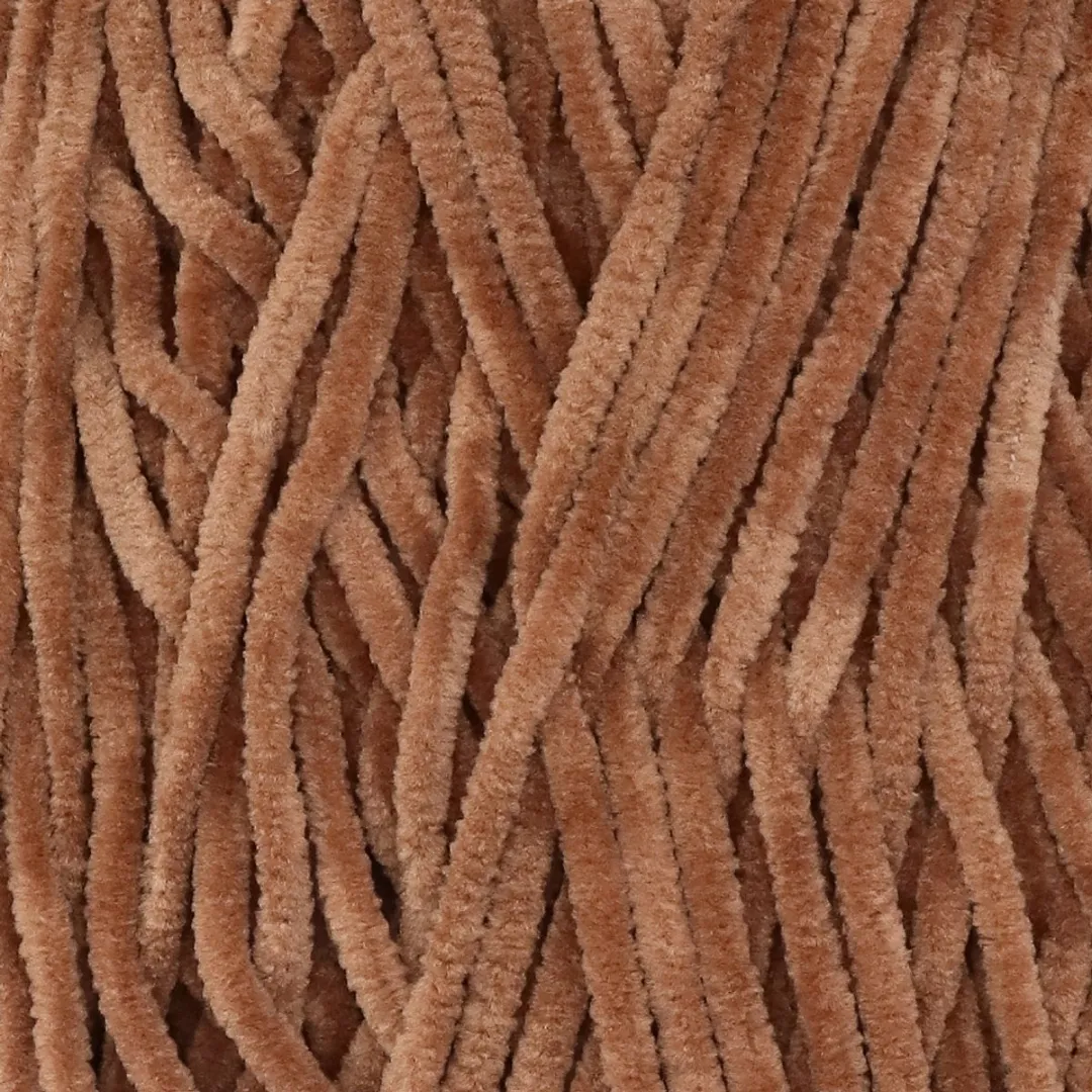 Durable Velvet Chenille Garen Hazelnut