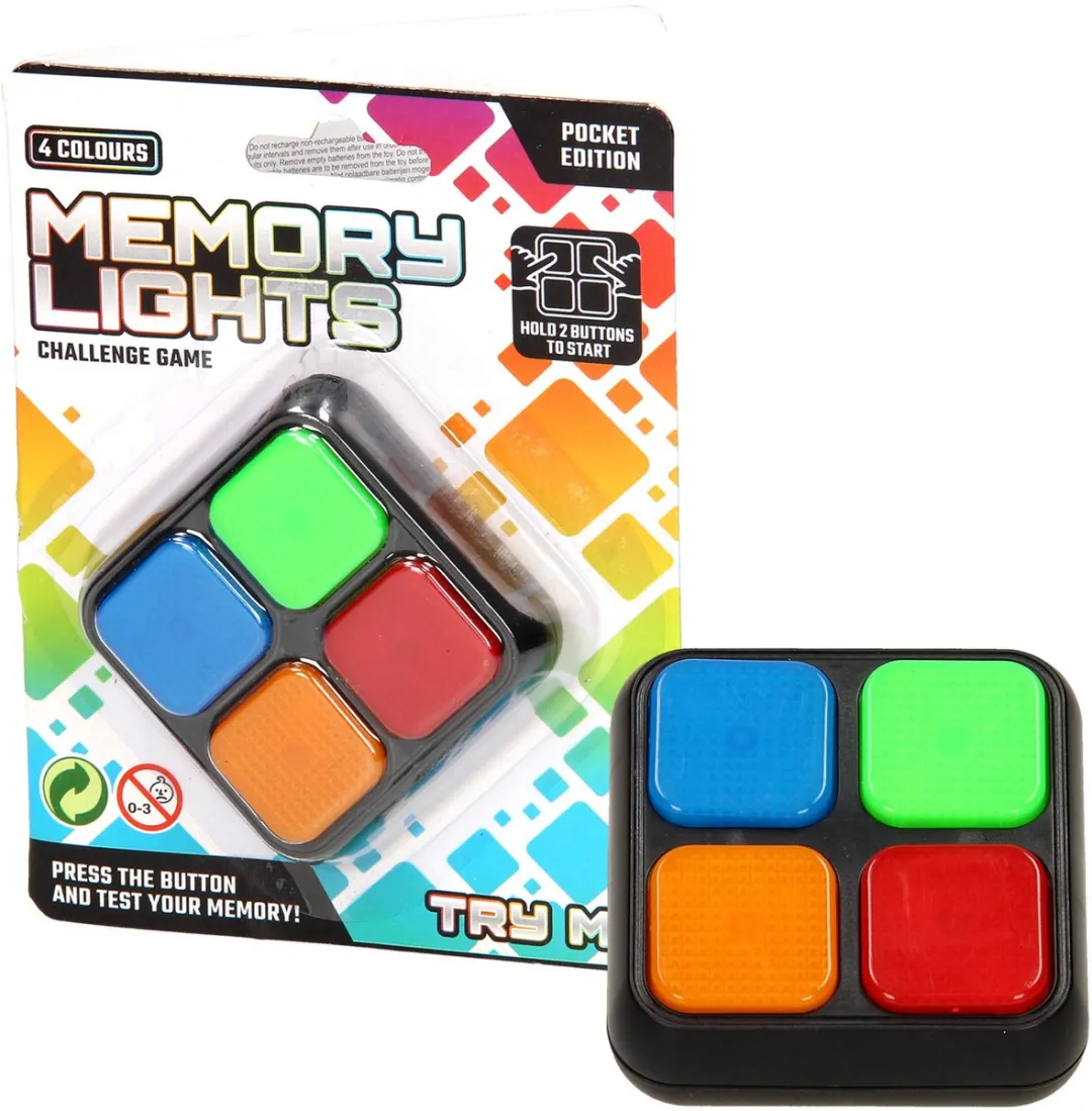 Johntoy Memory Lights Pocket Editie 5cm - Licht & Geluid - afbeelding 6 van 6