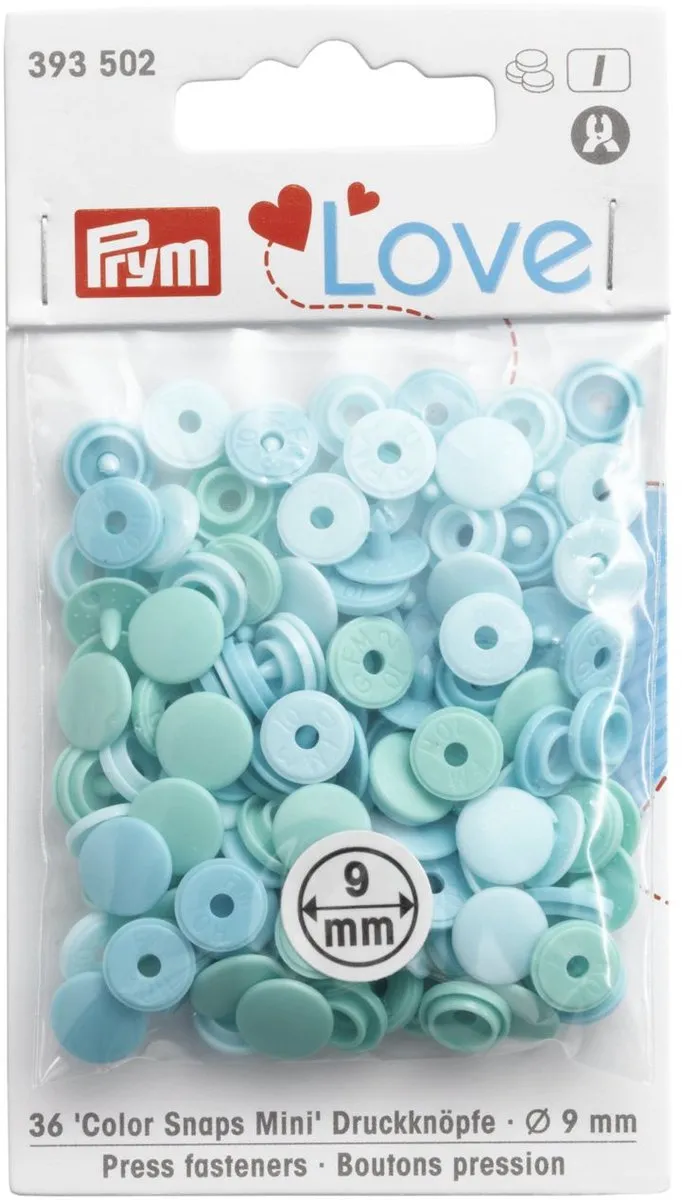 Prym Love Color Snaps Mini Drukknopen 9mm - Mintgroen