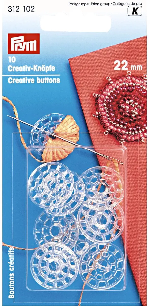 Prym Creatiefknopen 22mm Transparant - 10 Stuks