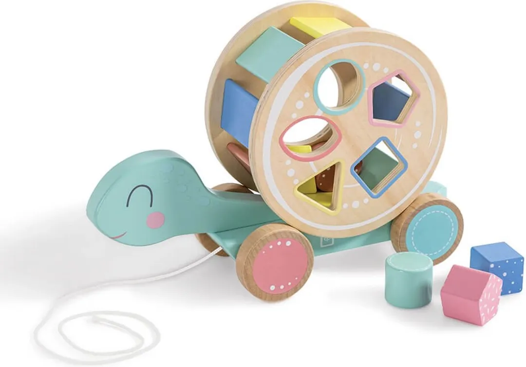Eurekakids Houten Trekdier Schildpad 2-in-1