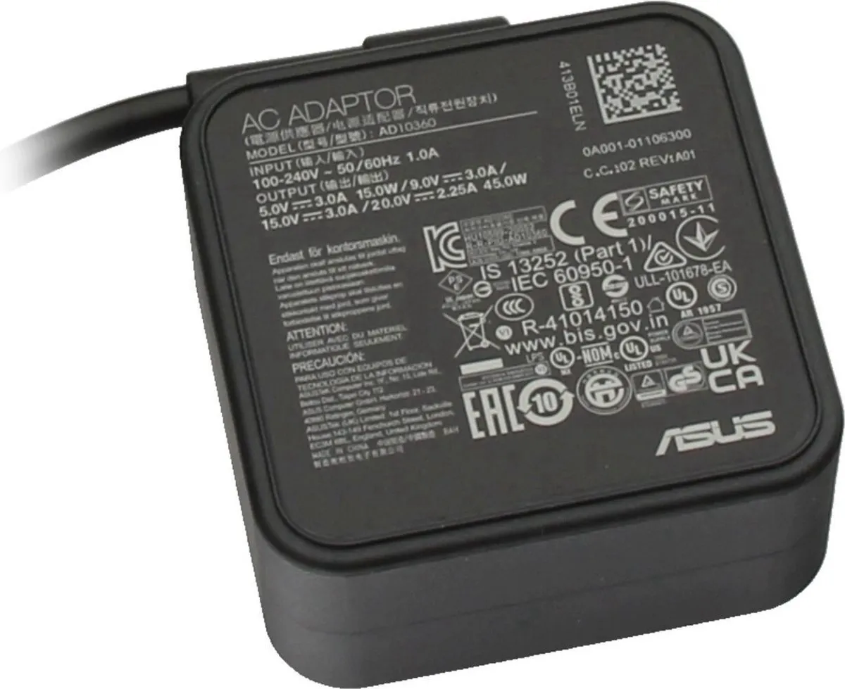 ASUS 0A001-01103500 AC-adapter 45W - Zwart