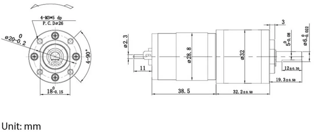 Tru Components TC-13609512 Gelijkstroommotor 24V 0.5A 0.64Nm