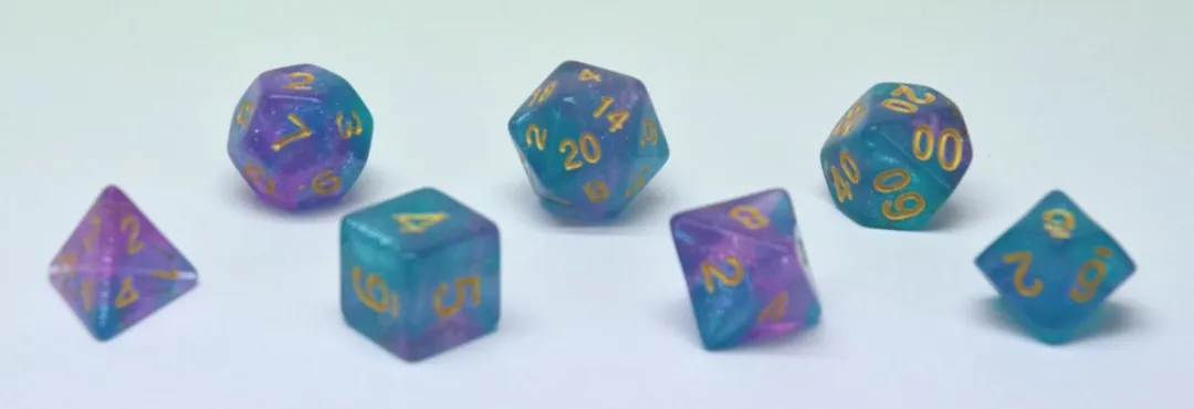 HOT Games Stardust Aqua Dobbelstenen Set