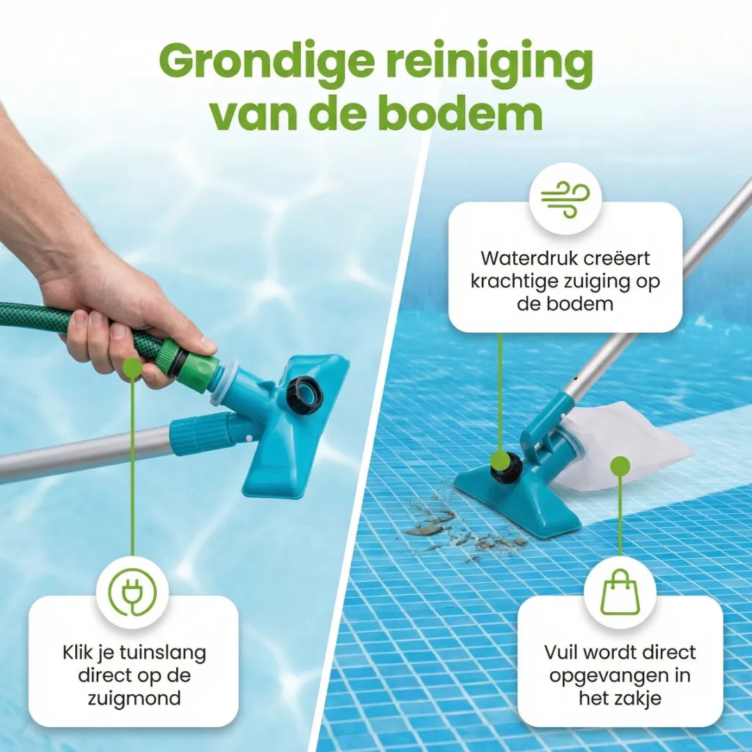 EXIT Rond Stone Frame Zwembad - 360 x 76 cm - Inclusief Pomp Afdekzeil - Schoonmaakset - Vloertegels - 7-delig