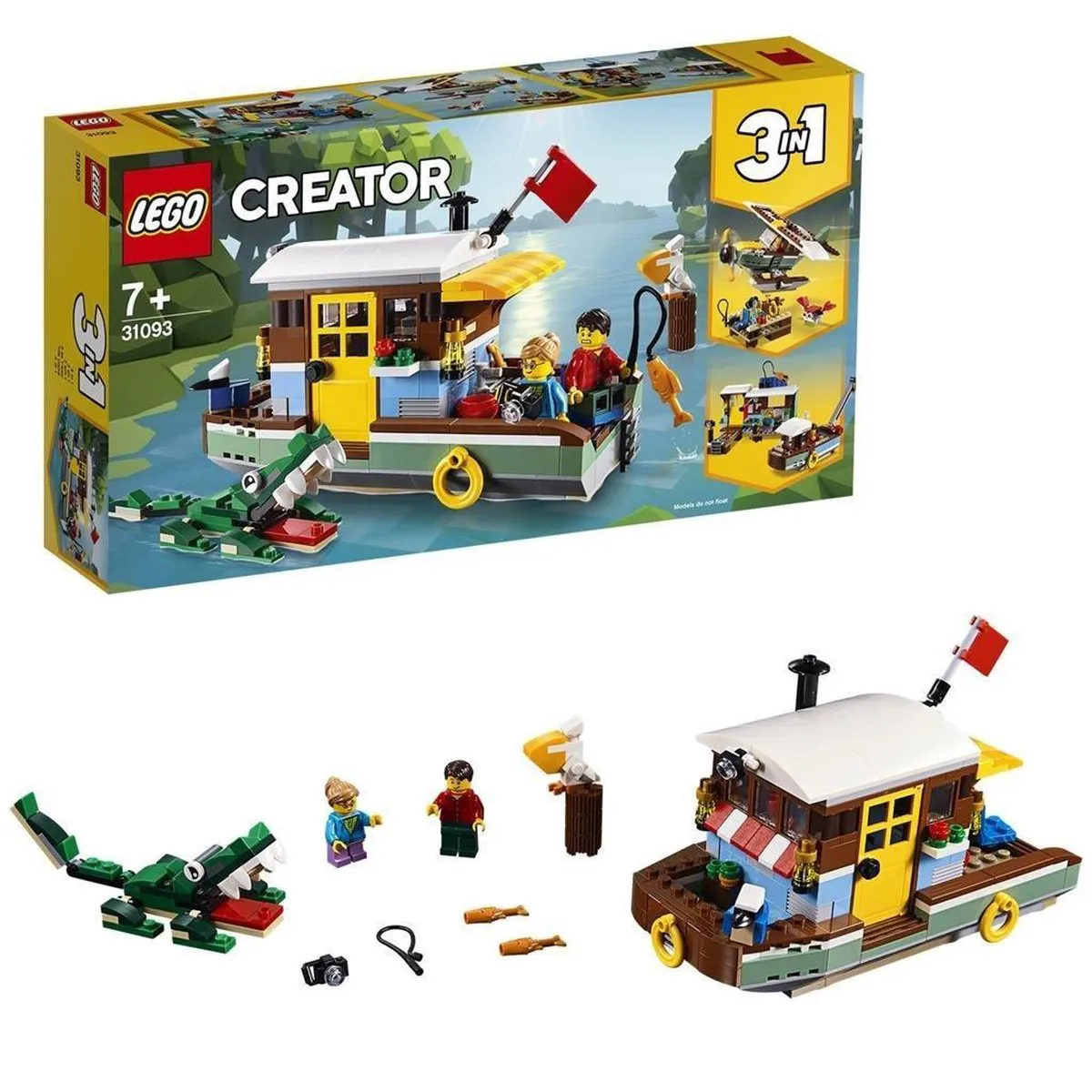 LEGO Creator Woonboot aan de Rivier 31093 - 396 Stukken