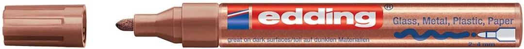 edding Glanslakmarker 751 Rond 1-2mm - Aluminium/Koper - afbeelding 6 van 6