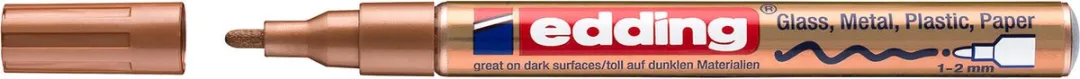 edding Glanslakmarker 751 Rond 1-2mm - Aluminium/Koper