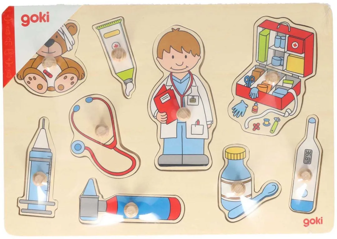 Goki Puzzle At The Doctor's 9 Stuks - Multicolor