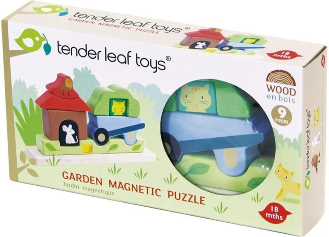 Tender Leaf Toys Magneetpuzzel Tuin TL8455 - 8 Stuks - Multicolor