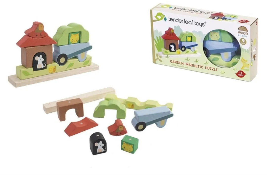 Tender Leaf Toys Magneetpuzzel Tuin TL8455 - 8 Stuks - Multicolor