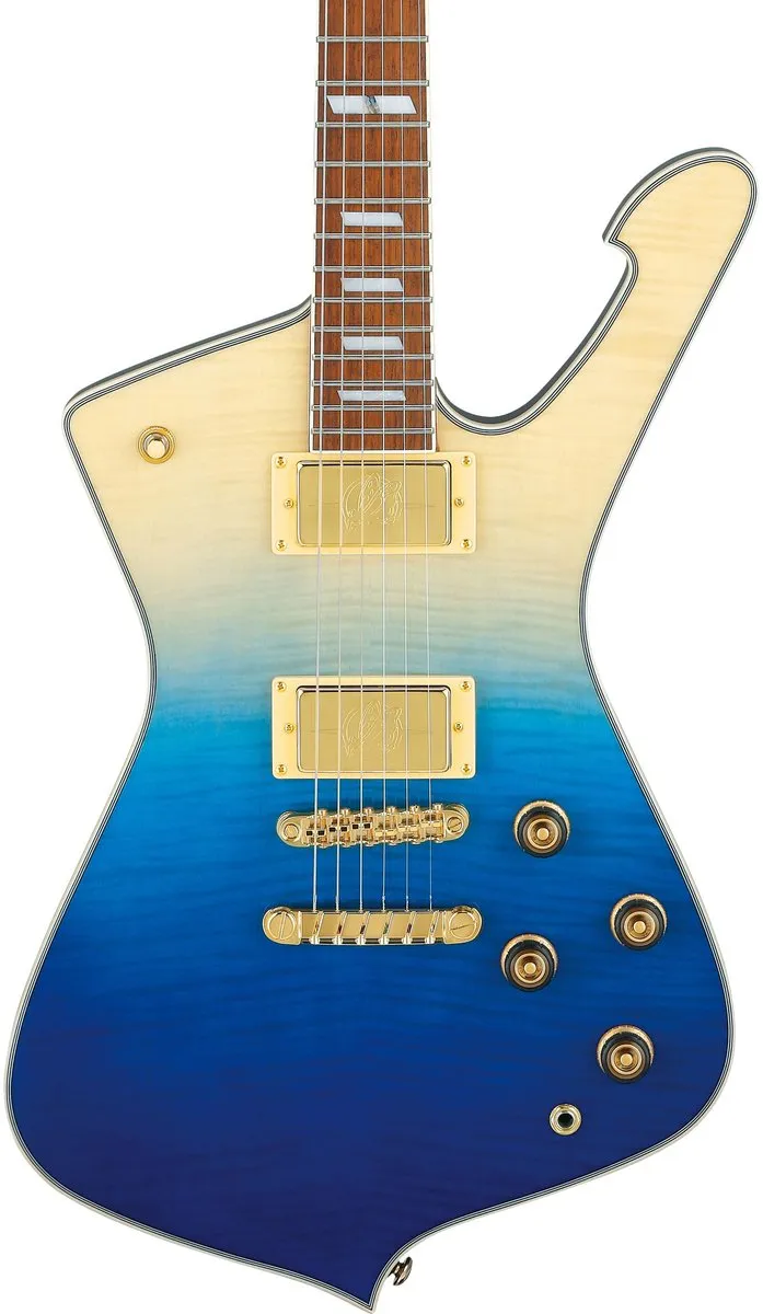 Ibanez Iceman IC420FM-TBG Elektrische Gitaar - Transparant Blauw Gradatie