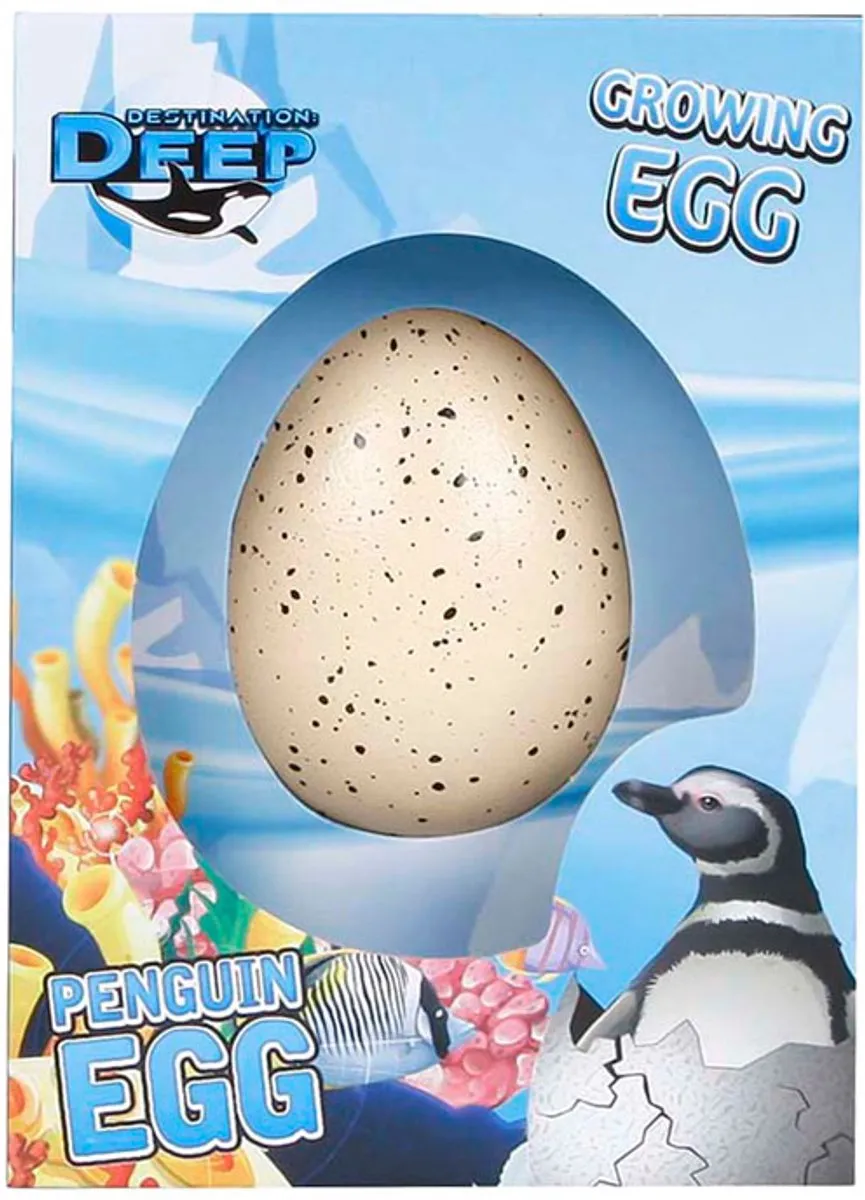 Toys Amsterdam Magisch Groei Ei Pinguïn 6cm - Wit