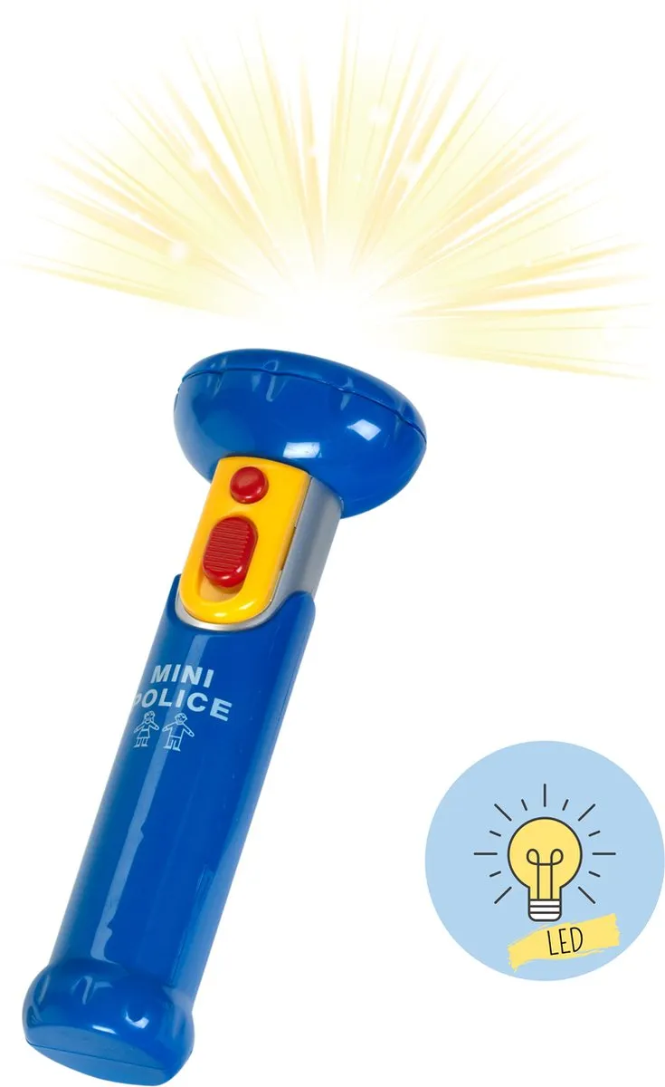 Klein Toys Politieagent Rugzak 28x25x8,5cm - Blauw/Geel