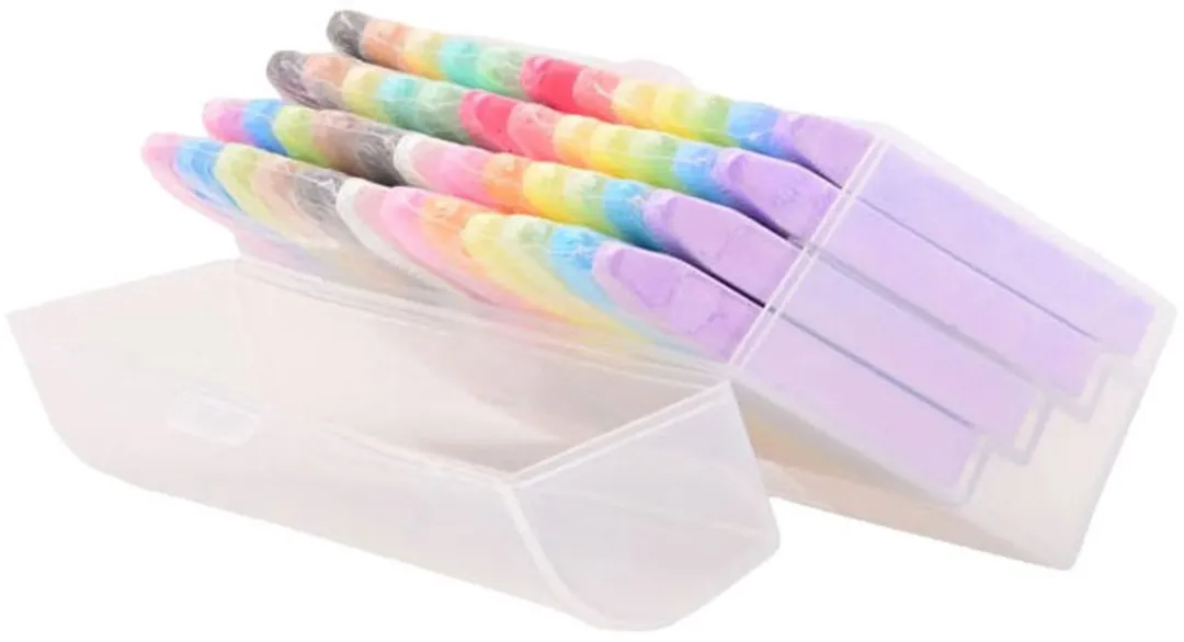 Johntoy JT29715 Stoepkrijt Opbergbox - 48 Stuks Multicolor