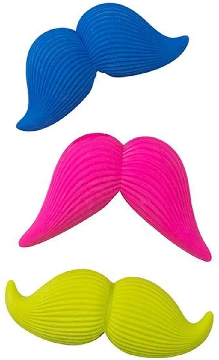Eddy Toys Gum Snor 3 Stuks