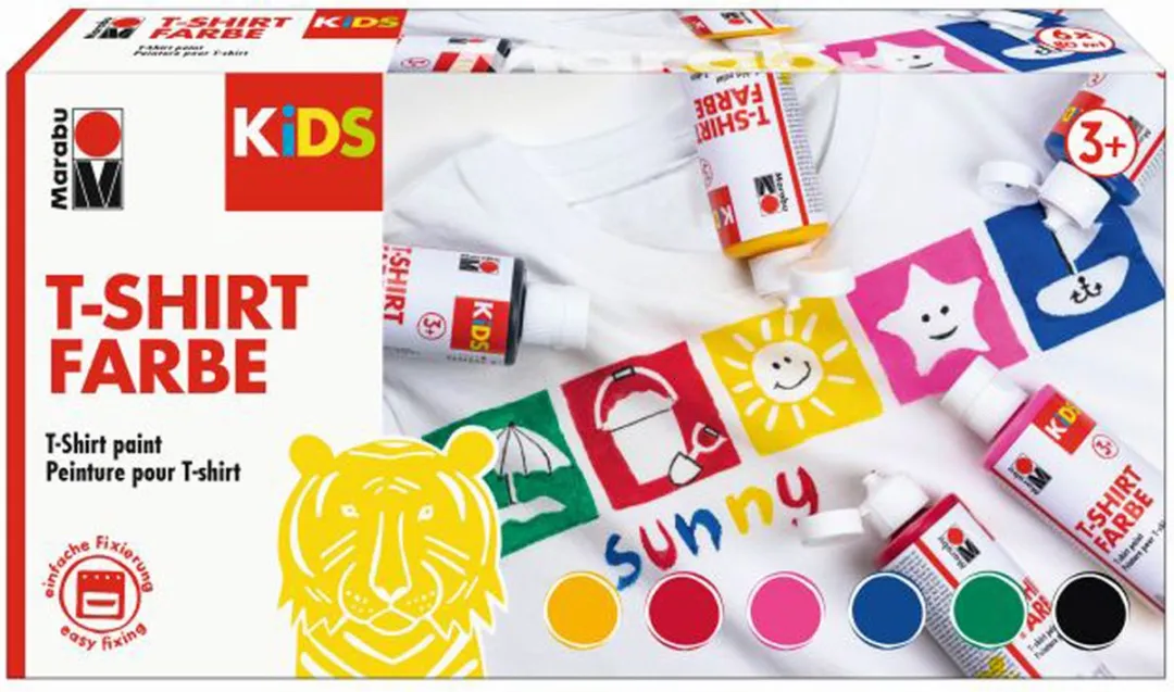 Marabu Kids Textielverf - 6 kleuren x 80 ml