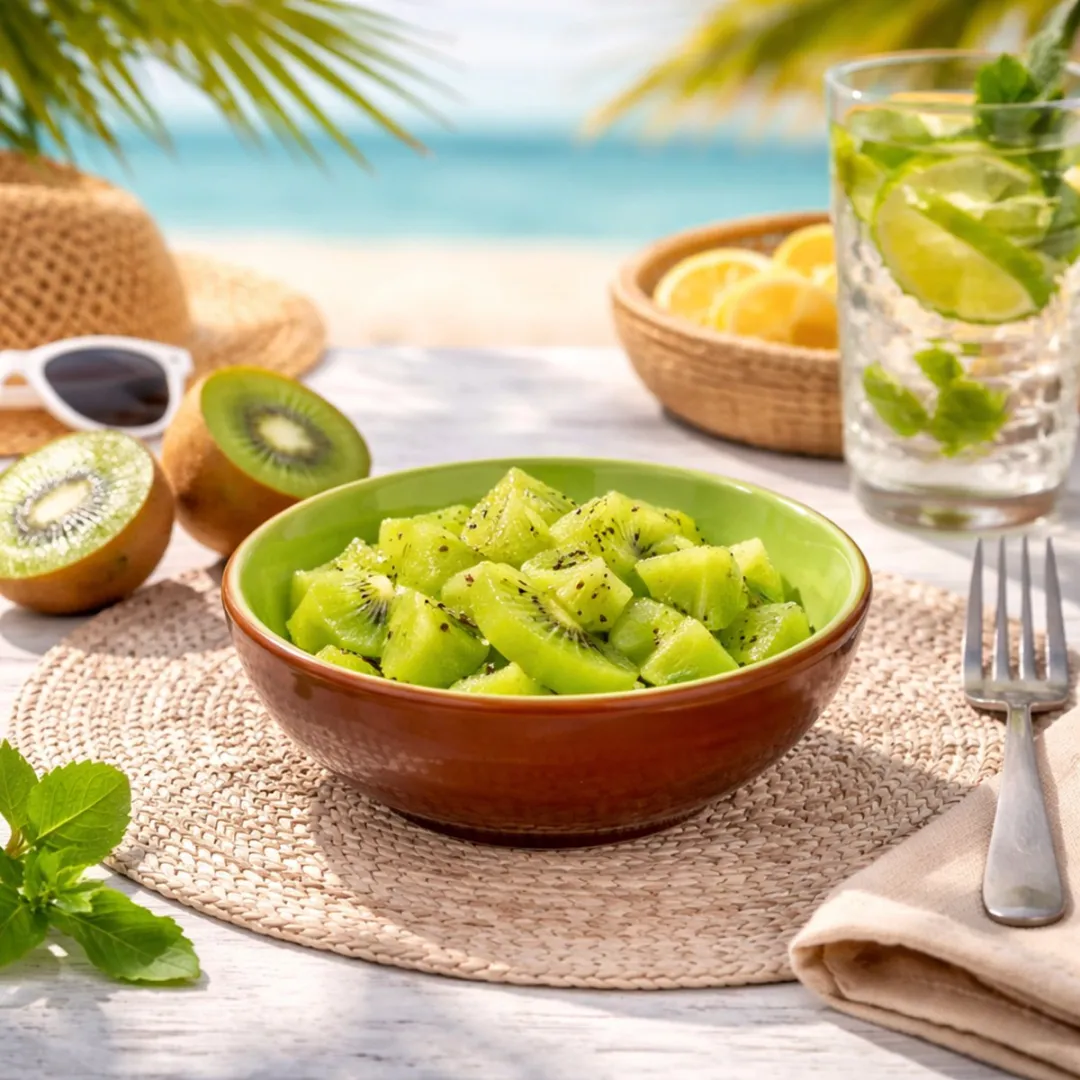 Kaemingk Keramische Serveerschaal Kiwi Design - 1 Stuk - Groen - afbeelding 6 van 6