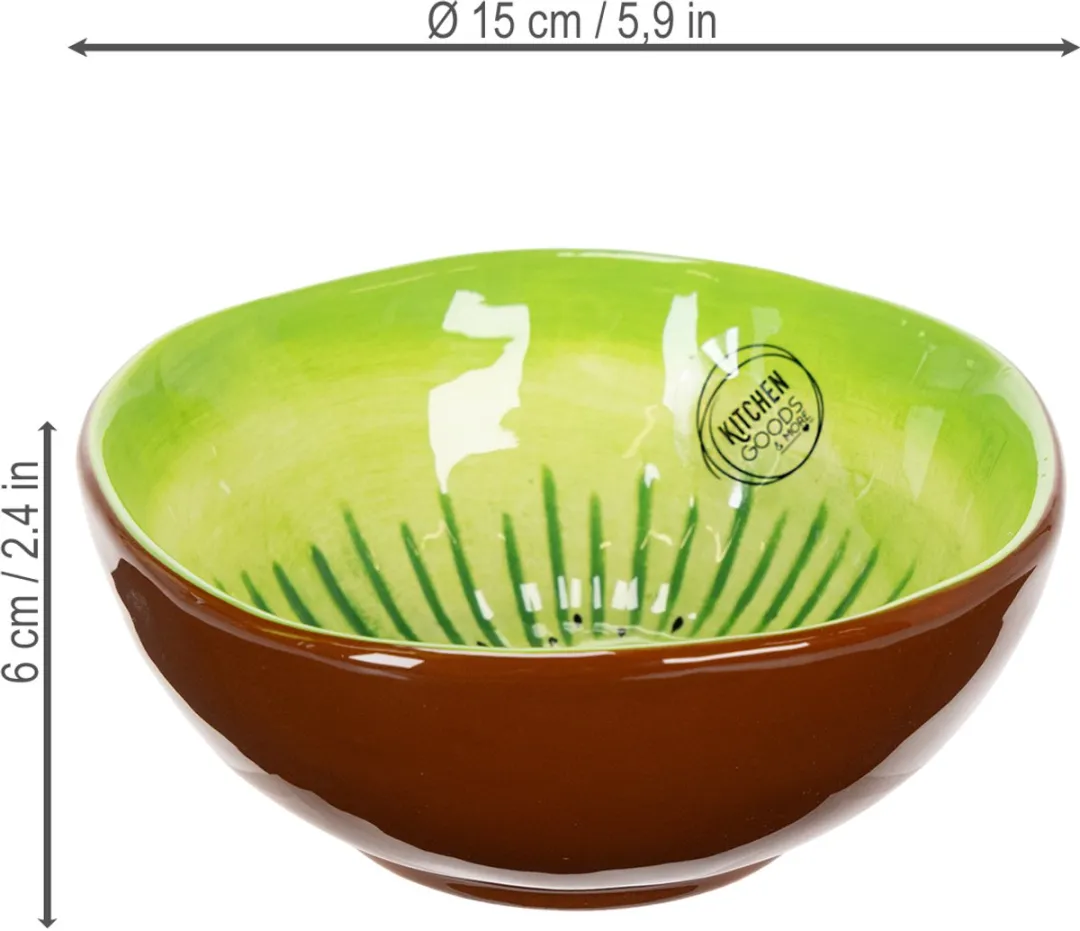 Kaemingk Keramische Serveerschaal Kiwi Design - 1 Stuk - Groen