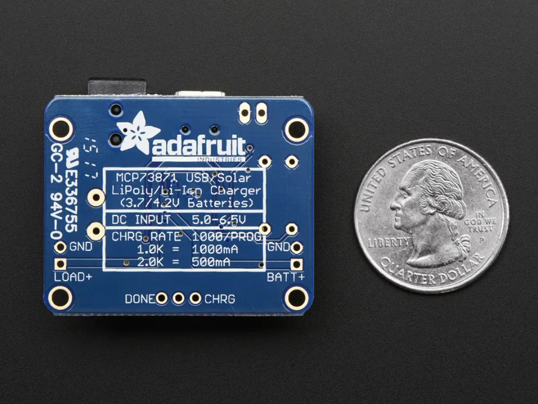 Adafruit USB/DC/Solar LiPo Laadmodule v2 390 - Meerkleurig