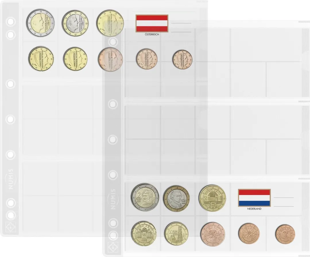 Leuchtturm Numis Muntbladen Eurosets 24 Vakken - 5 Stuks