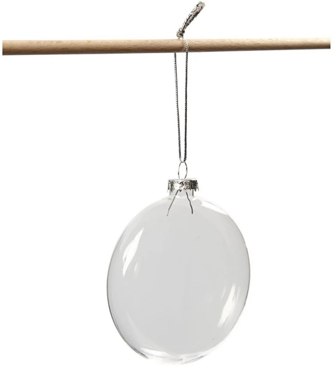 Creativ Company Glazen Kerstbal Plat 8cm
