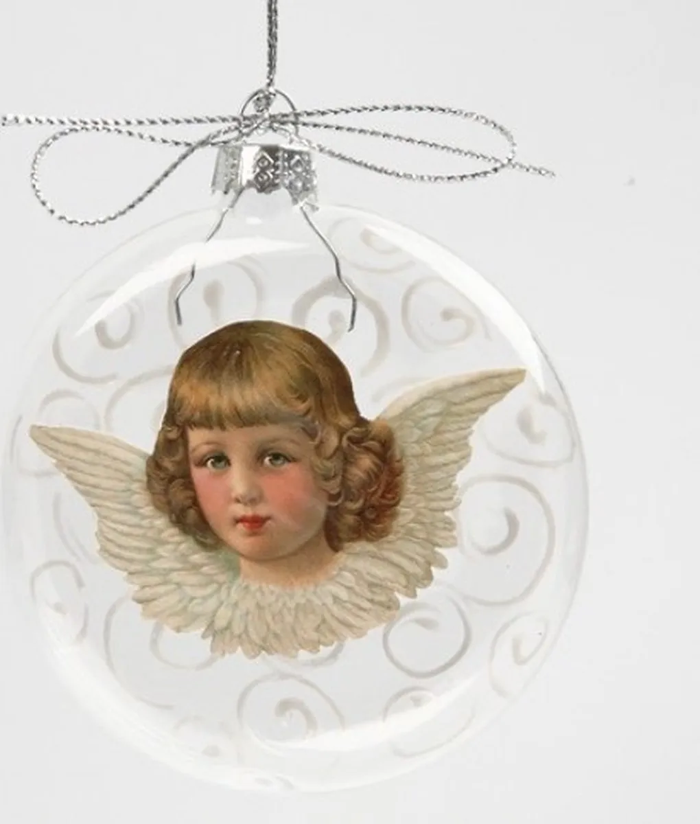 Creativ Company Glazen Kerstbal Plat 8cm - 6 Stuks