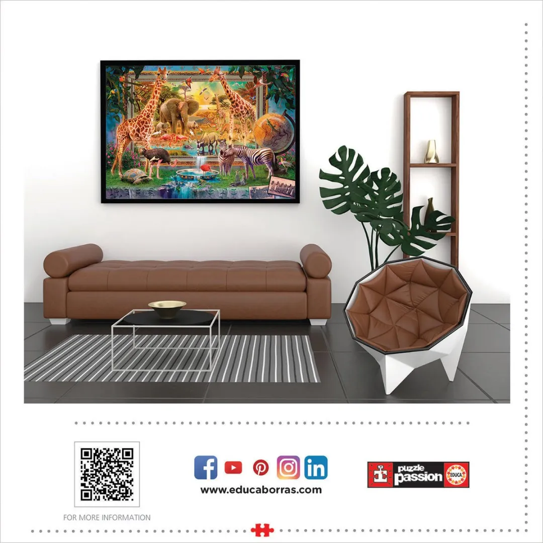 Educa Het Leven in de Jungle Puzzel 4000 Stuks - Multicolor