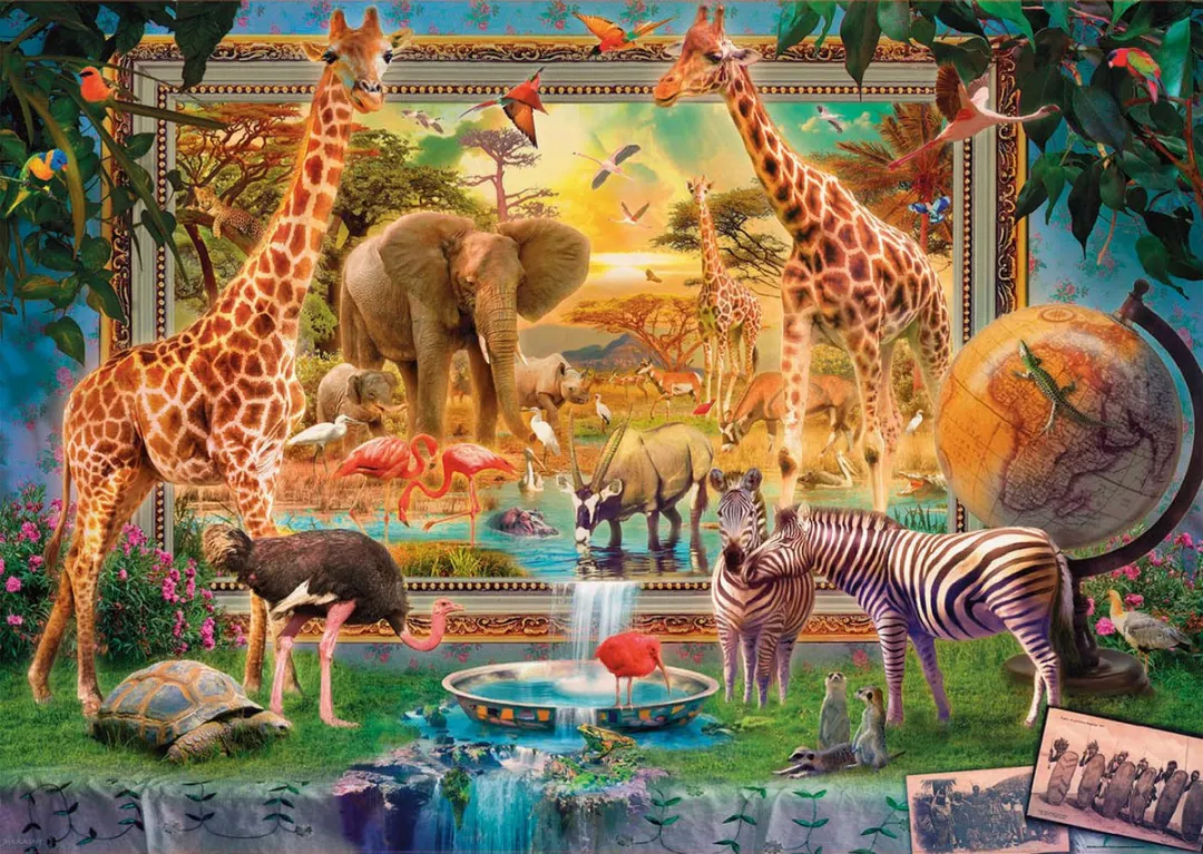 Educa Het Leven in de Jungle Puzzel 4000 Stuks - Multicolor