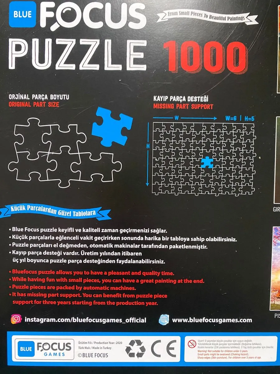 Blue Focus Games Historische Wereldkaart Puzzel 1000 Stuks BF389