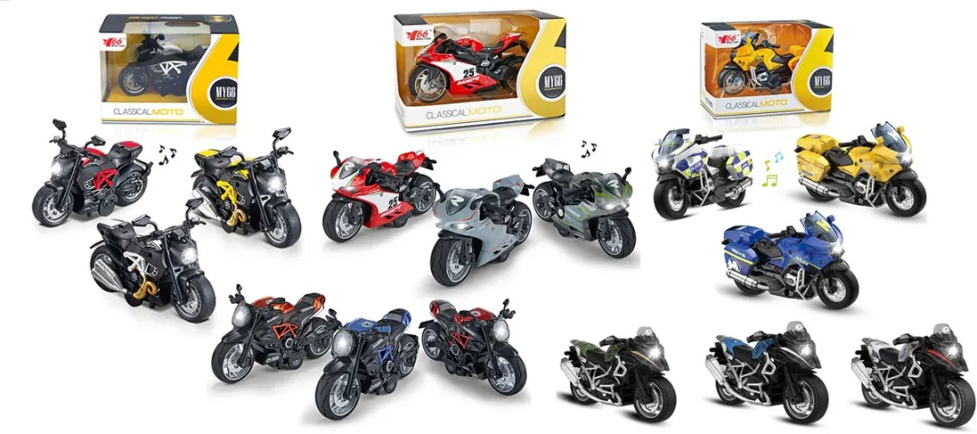 Race Motor met Pull-Back Motor Geluid & Licht