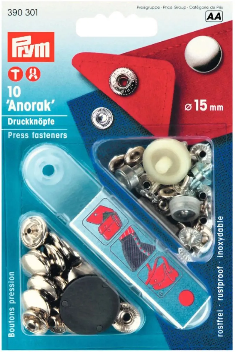 Prym Anorak 15mm Knopen - 10 Stuks - Zilver - afbeelding 6 van 6