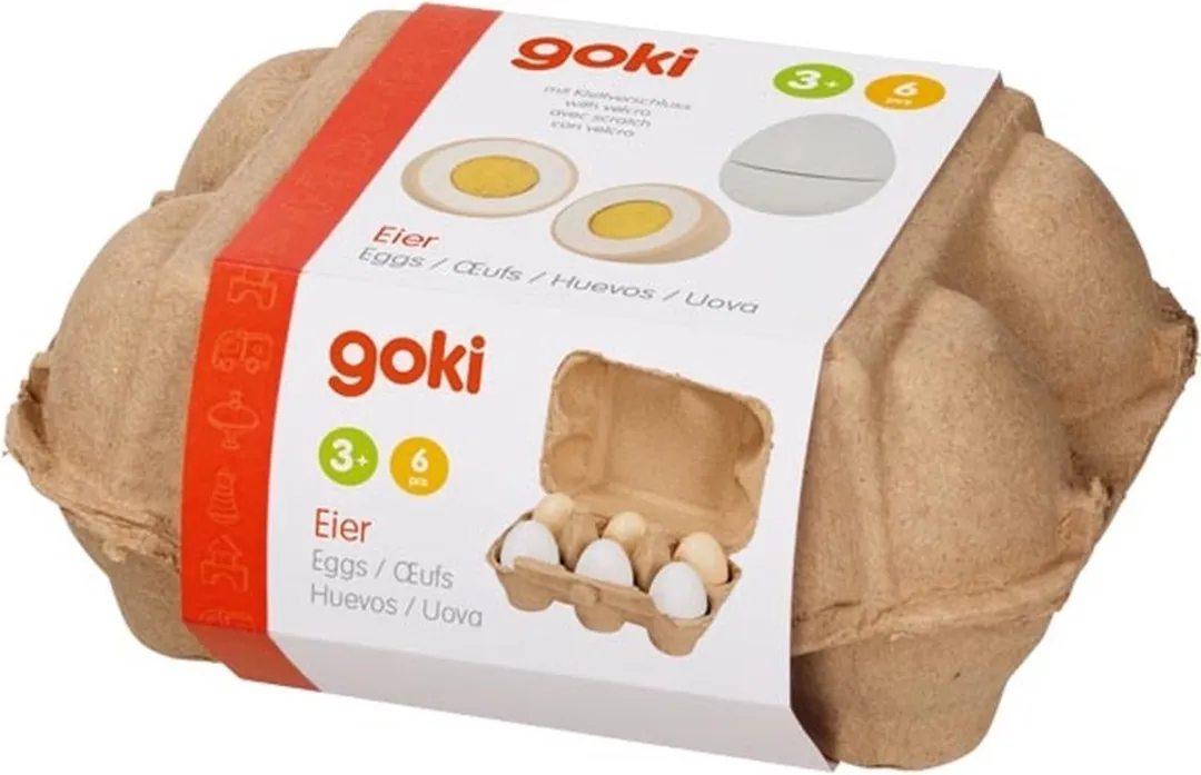 Goki Eggs In Egg Kartonnen Verpakking - 1 Stuk - Wit