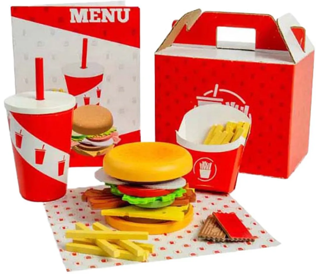 BIGJIGS Houten Burger- en Frietset