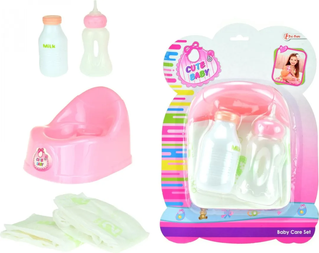 Toi-Toys Babypotje met drinkfles en luier