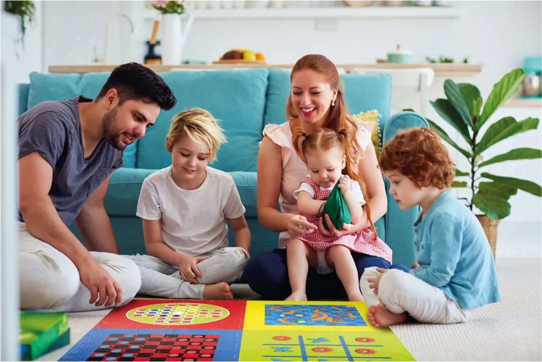 Lifetime Games Speelmat 4-in-1 - 119x119cm - 80 Onderdelen - Basiskleuren