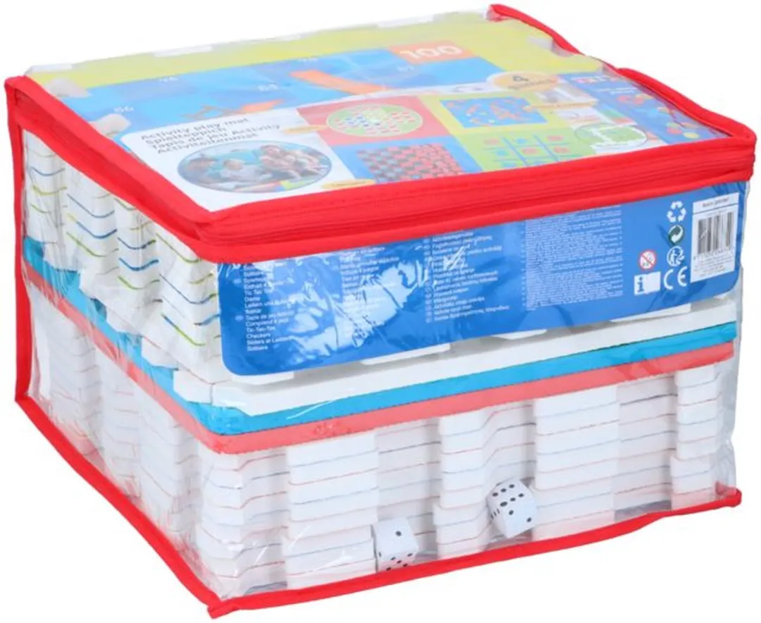 Lifetime Games Speelmat 4-in-1 - 119x119cm - 80 Onderdelen - Basiskleuren