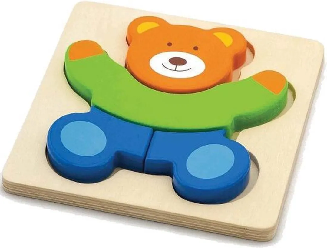 Viga Toys Mini Puzzel Beer 4-delig