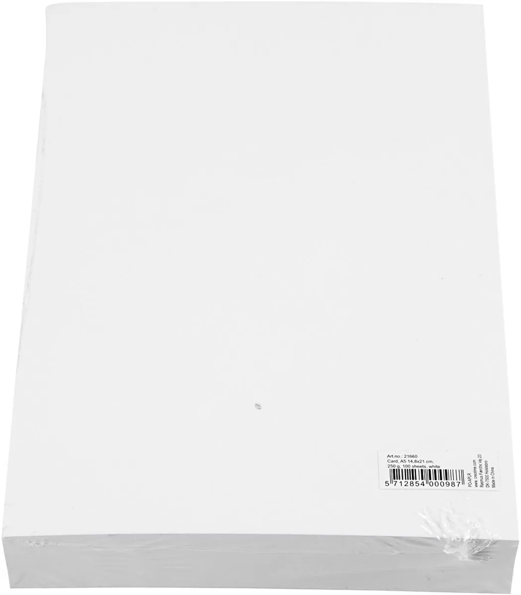 Creativ Company Hobbykarton Wit A5 250g - 100 Vel