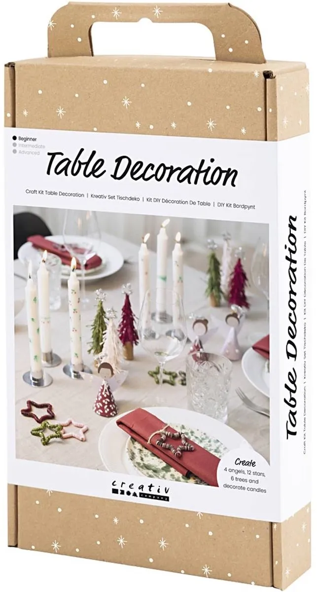 Creativ Company Kersttafeldecoratie Engelen Bomen Sterren - 22 Stuks Multicolor