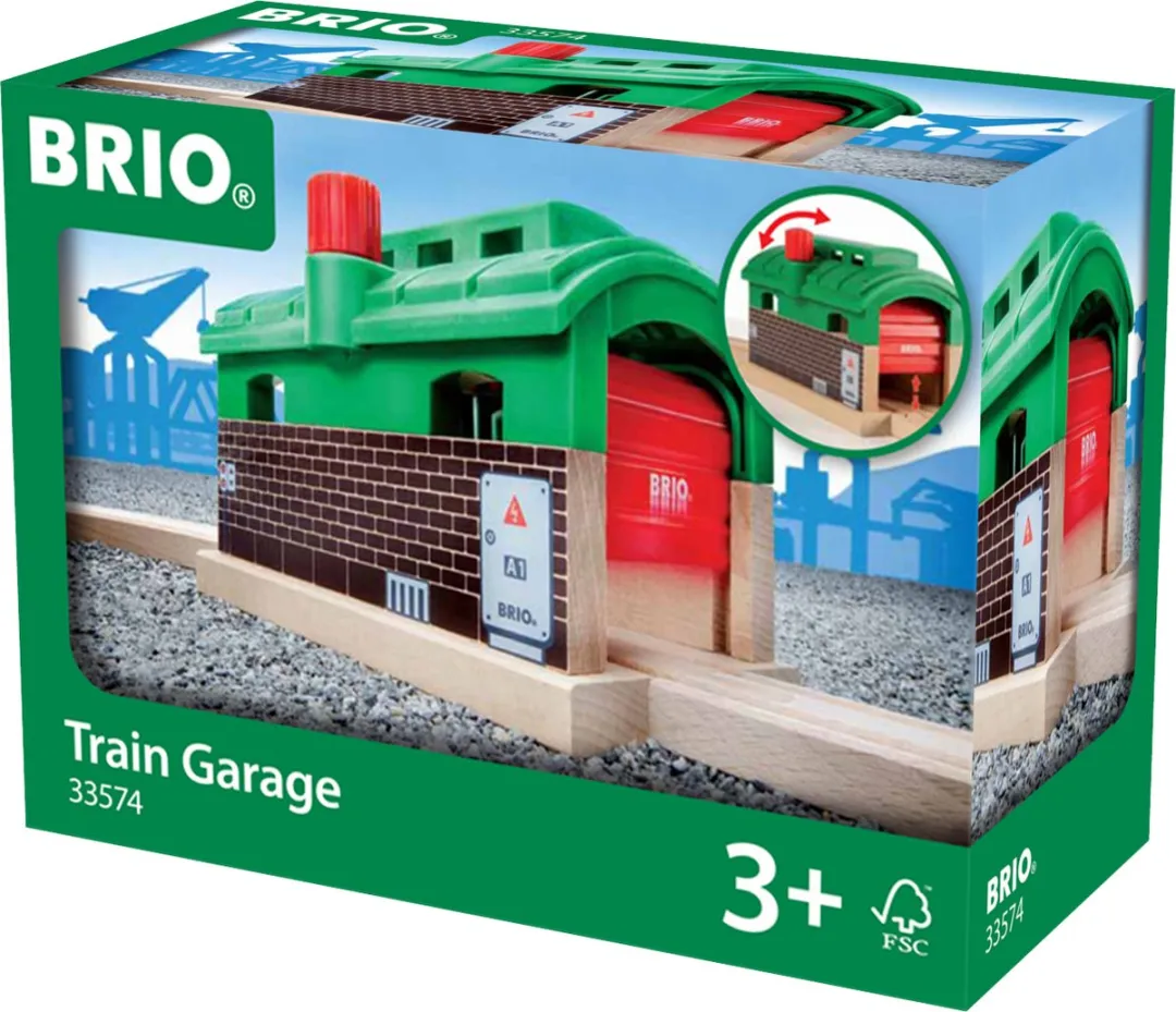 BRIO Treingarage met roldeuren 33574 - Groen