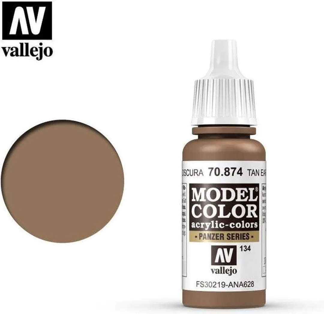 Vallejo Model Color USA Tan Earth Acrylverf 17ml