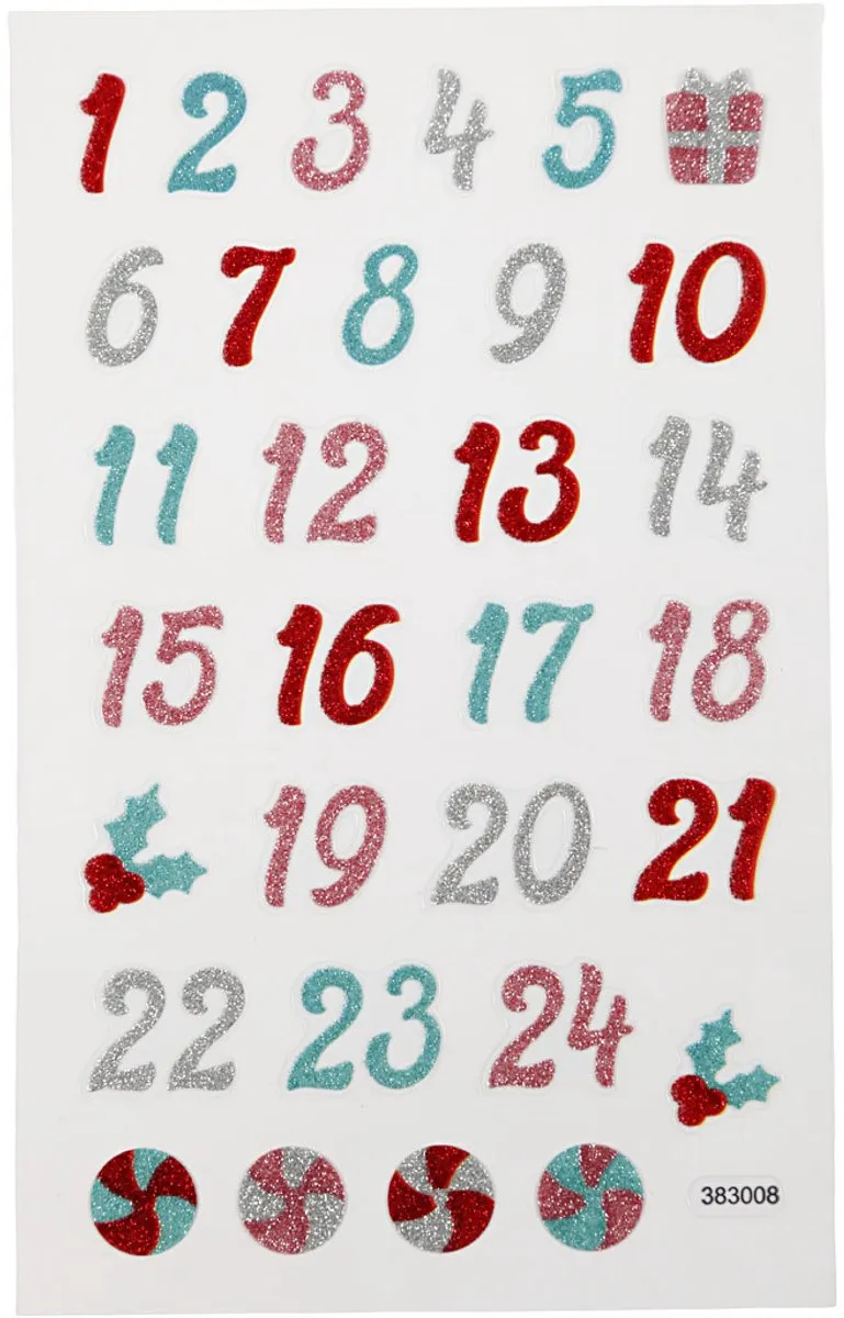 Creativ Company Glitter Stickers Advent Cijfers