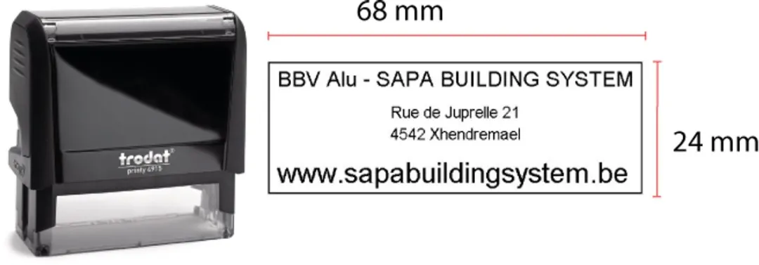 Trodat Printy 4915 Stempel - 68x24mm - Zwart