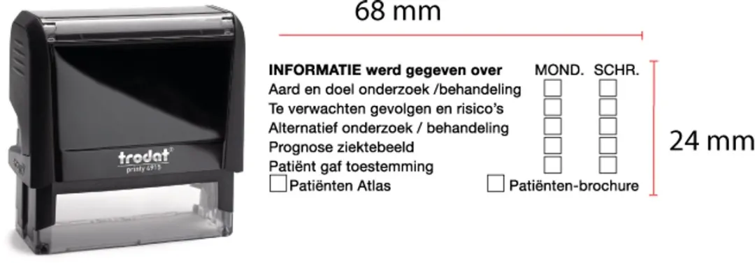 Trodat Printy 4915 Stempel - 68x24mm - Zwart