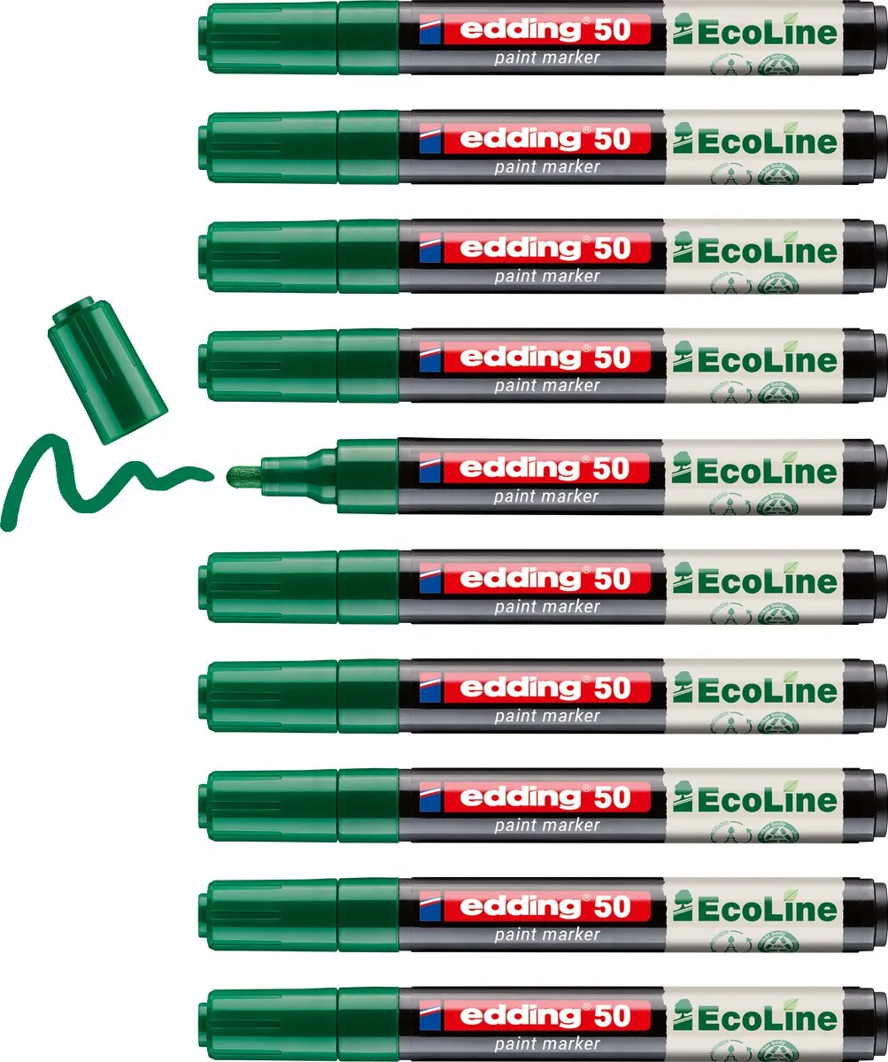 edding 50 EcoLine Groene Verfstift 10 Stuks