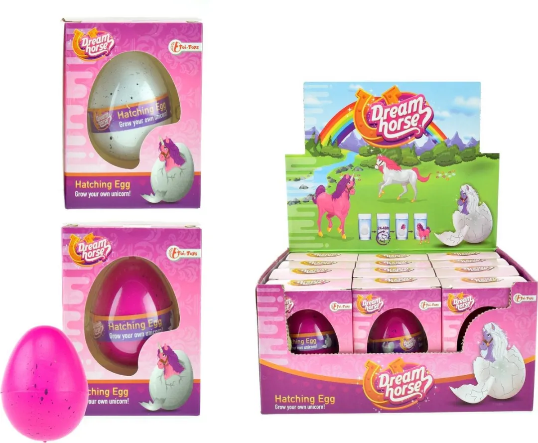 Toi-Toys Groei-ei Eenhoorn Dream Horse Junior 5,2cm Roze