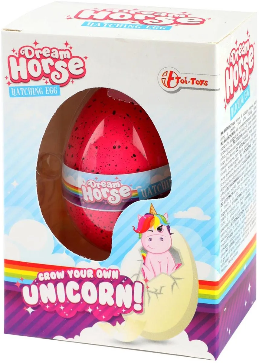 Toi-Toys Groei-ei Eenhoorn Dream Horse Junior 5,2cm Roze