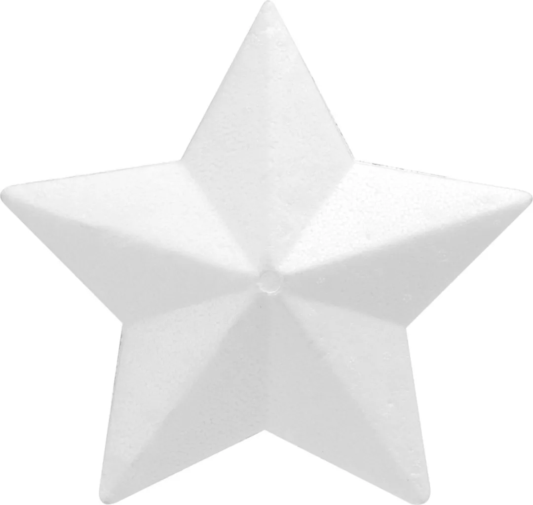 Glorex Piepschuim Kerstster 20cm - Wit