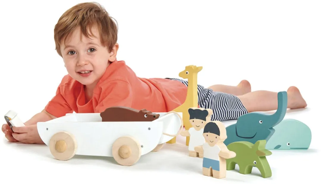 Tender Leaf Toys De Vriendschapsboot - Blauw